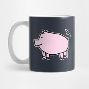 Soft Pink Pig Left Mug